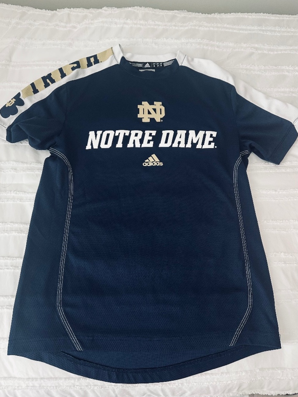 Adidas Notre Dame UNISEX Men's Small/Women's Medium Climalite Fabric EXC COND
